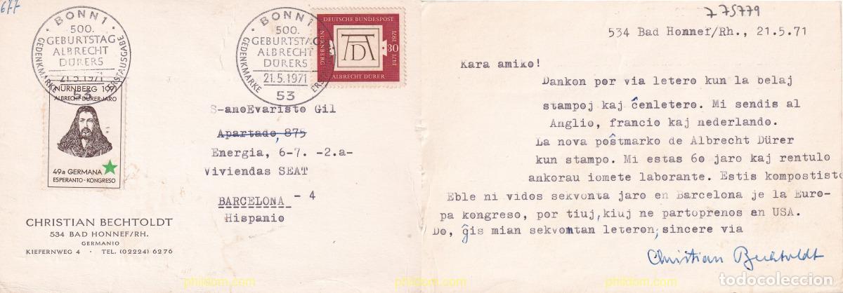 Sellos: 775779 USED ALEMANIA FEDERAL 1971 500 ANIVERSARIO DEL NACIMIENTO DE ALBRECHT D&Uuml;RER