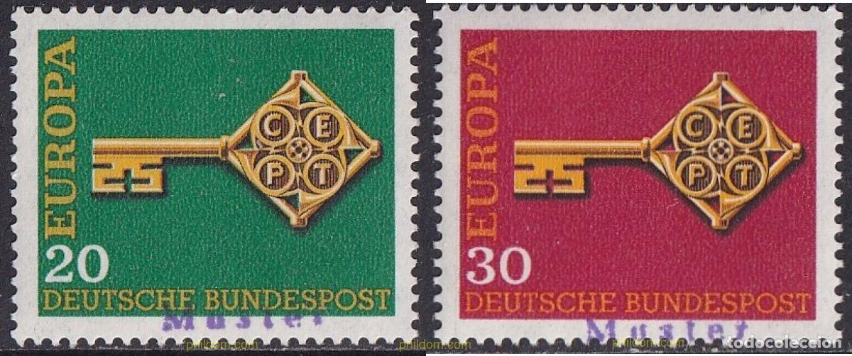 Sellos: 695593 MNH ALEMANIA FEDERAL 1968 EUROPA CEPT 1968 - LLAVE DORADA