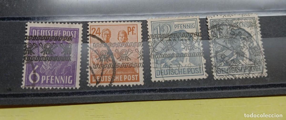 Sellos: Lote de sellos de ocupaci&oacute;n aliada con error de imprenta