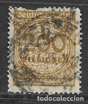 Stamps: IMPERIO ALEMAN- 1923-23- USADO- SERIE BASICA -CIFRAS- SOBRECARGADO