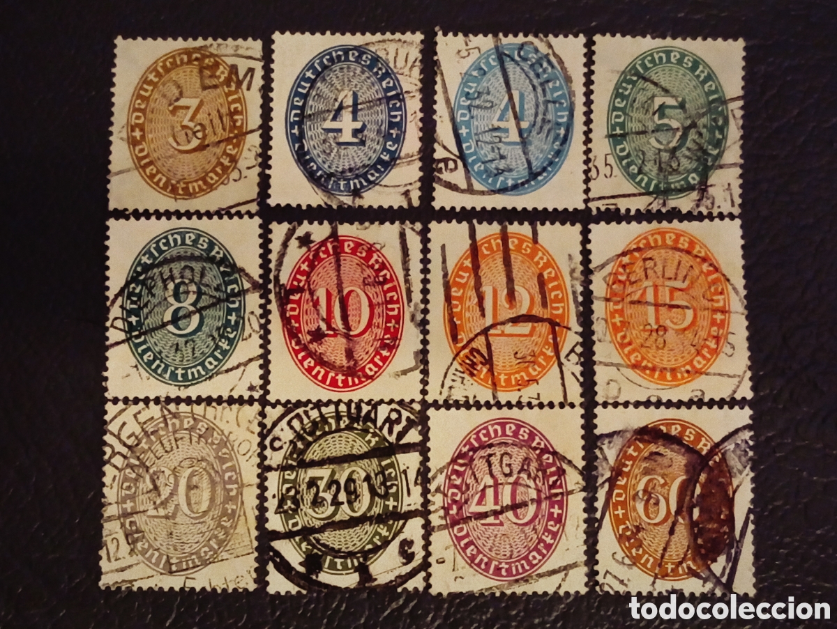 Sellos: Deutsches Reich Dienstmarke 1927 - Lote Sellos Servicio Mi. 114/131