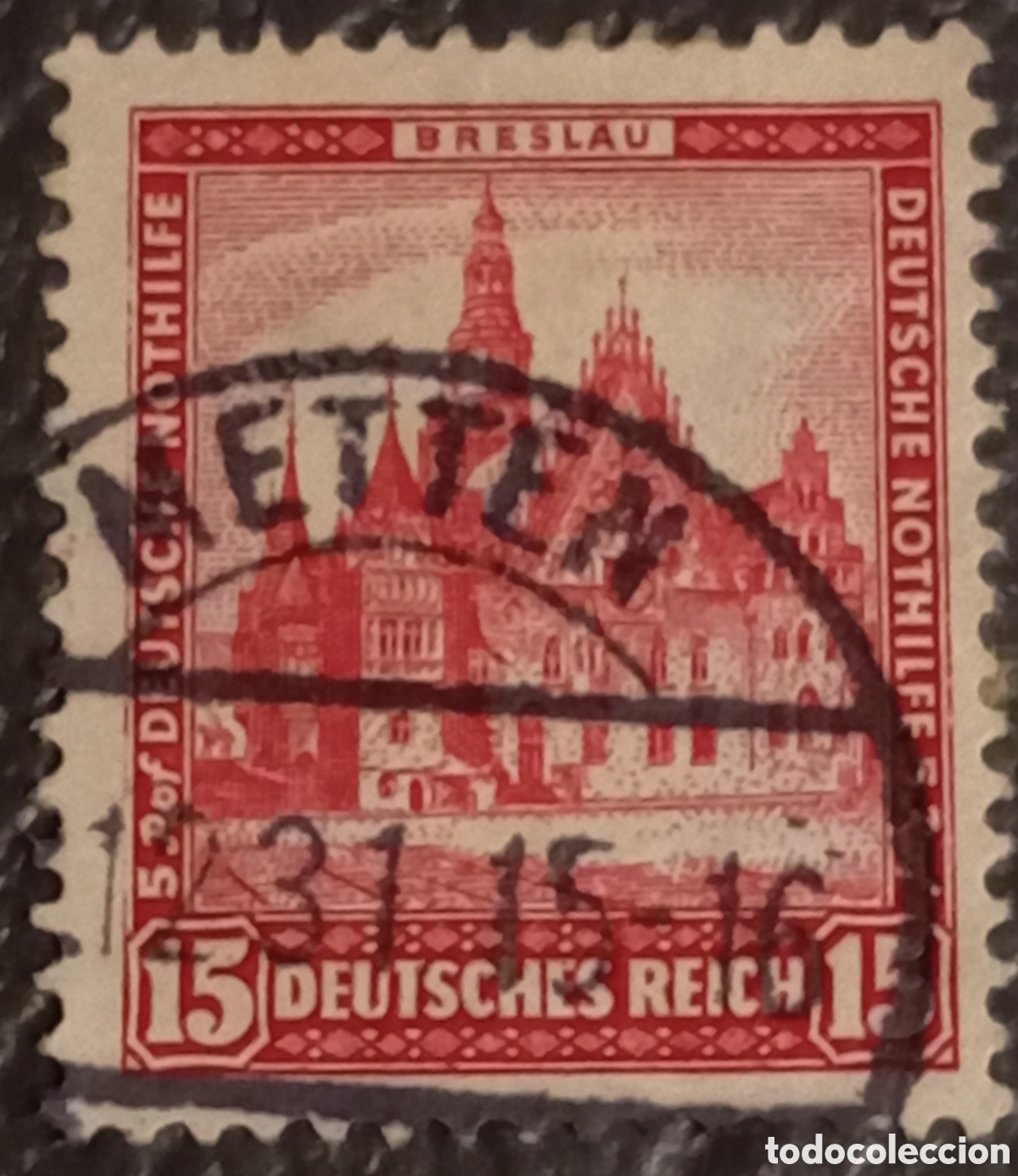 Sellos: Sello Alemania 1932 - Ayuntamiento de Breslau - Michel 463