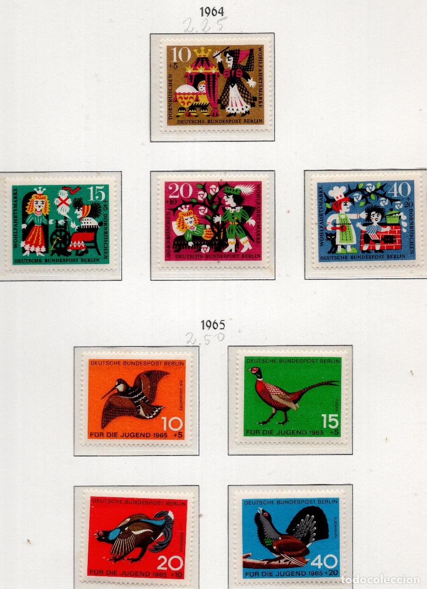 Sellos: BERLIN 1964-1965 STAMP MICHEL DE-BE 237-240+250-253