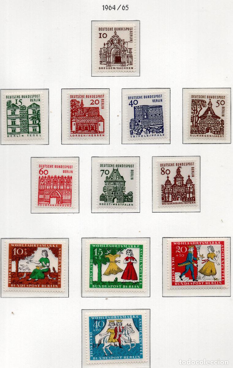 Sellos: BERLIN 1964-1965 STAMP MICHEL DE-BE 242-249+266-269