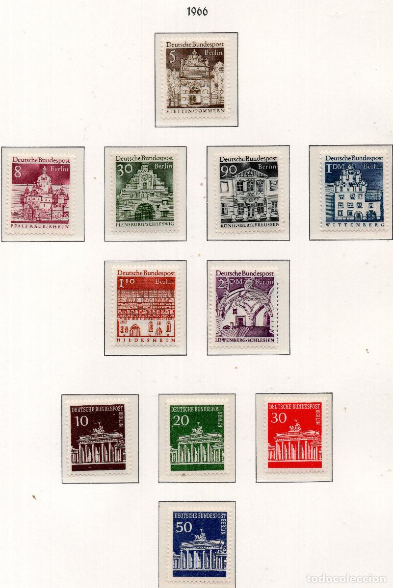 Sellos: BERLIN 1966 STAMP MICHEL DE-BE 270+271+274+281-283+285+257-260