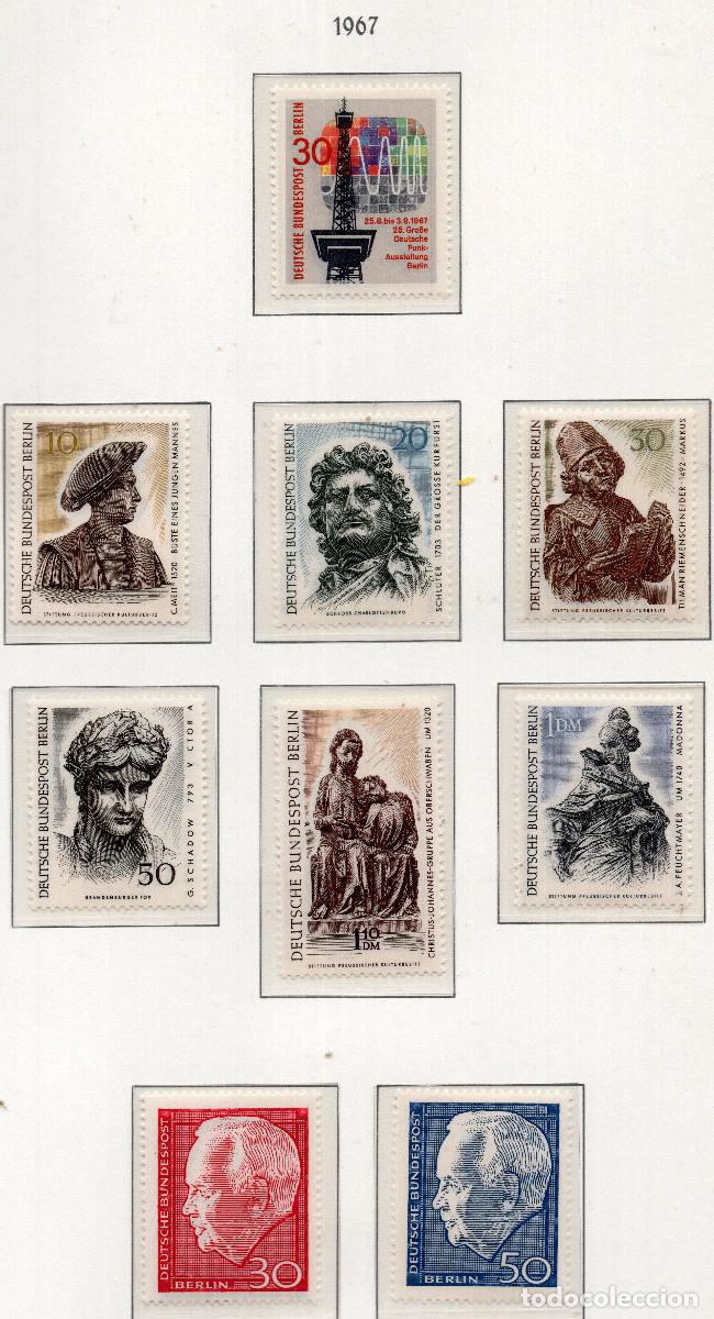 Sellos: BERLIN 1967 STAMP MICHEL DE-BE 303-308+309+314+315