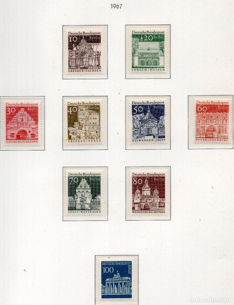 Sellos: BERLIN 1967 STAMP MICHEL DE-BE 272+273+275-280+290
