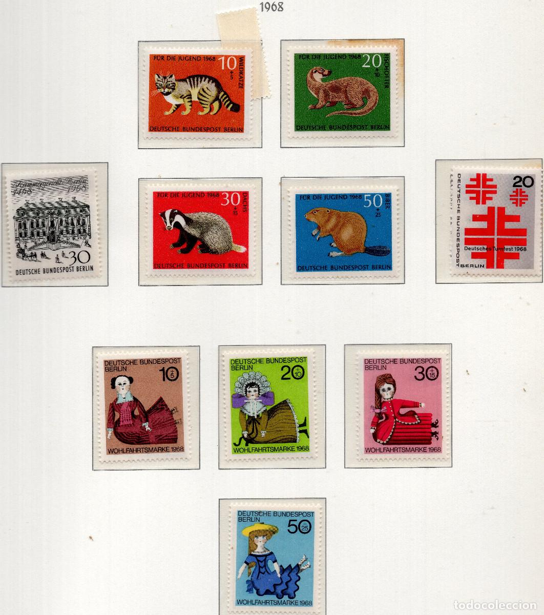 Sellos: BERLIN 1968 STAMP MICHEL DE-BE 316-319+320+321+322-325