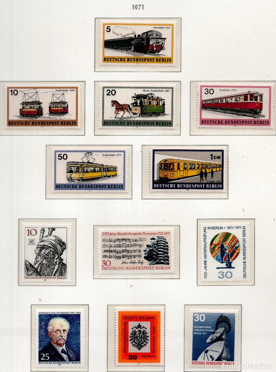 Sellos: BERLIN 1971 STAMP MICHEL DE-BE 379-384+385+390+391+392+401
