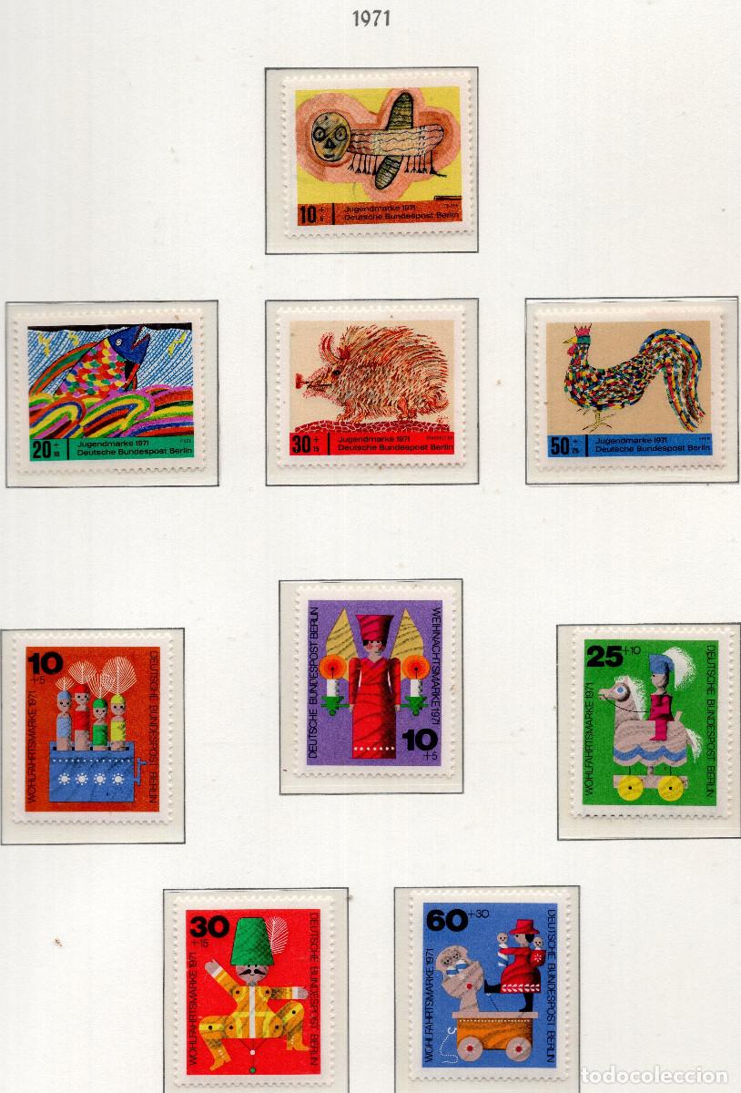 Sellos: BERLIN 1971 STAMP MICHEL DE-BE 386-389+412-415+417