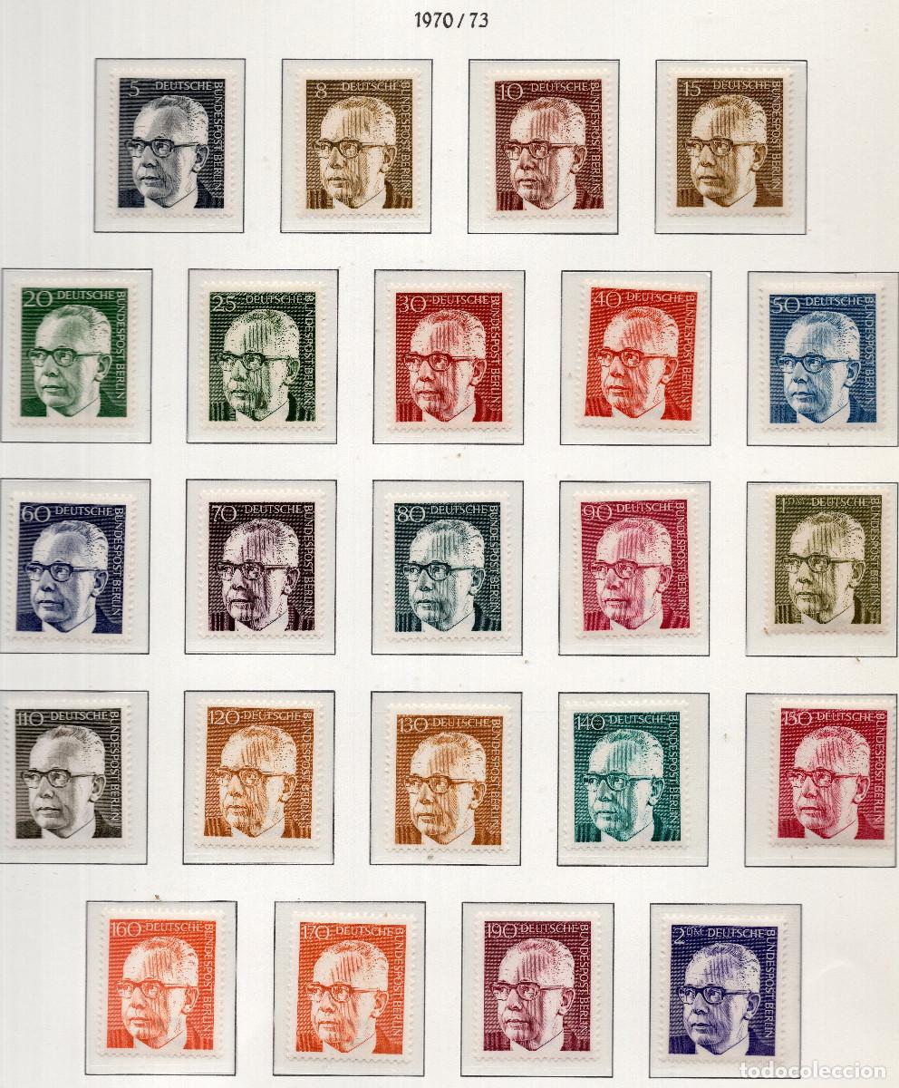 Sellos: BERLIN 1970-1973 STAMP MICHEL DE-BE 359-370+393-396+427-433+