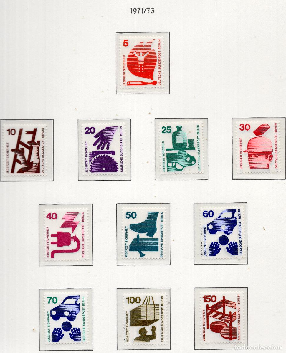 Sellos: BERLIN 1971-1973 STAMP MICHEL DE-BE 402-411+453