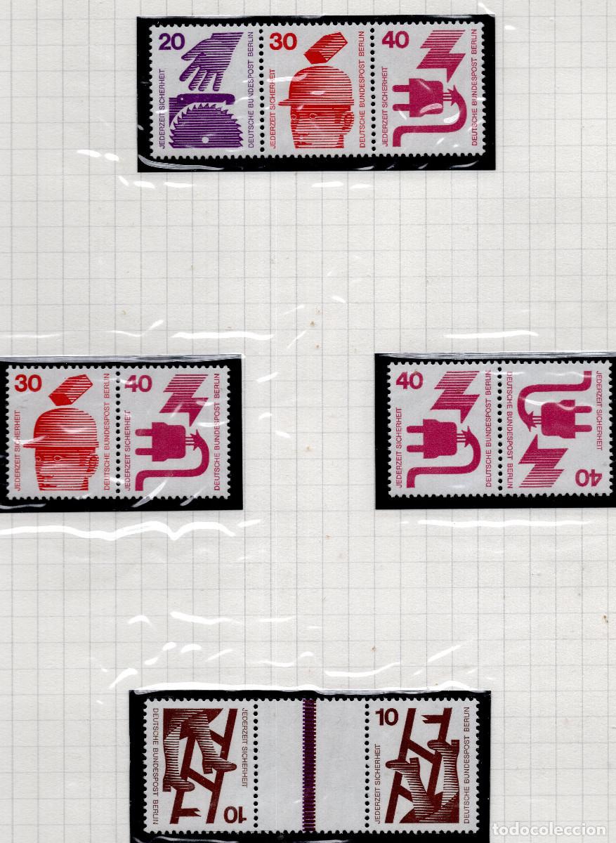 Sellos: BERLIN 1972 STAMP MICHEL DE-BE W49-W50+K6-K7