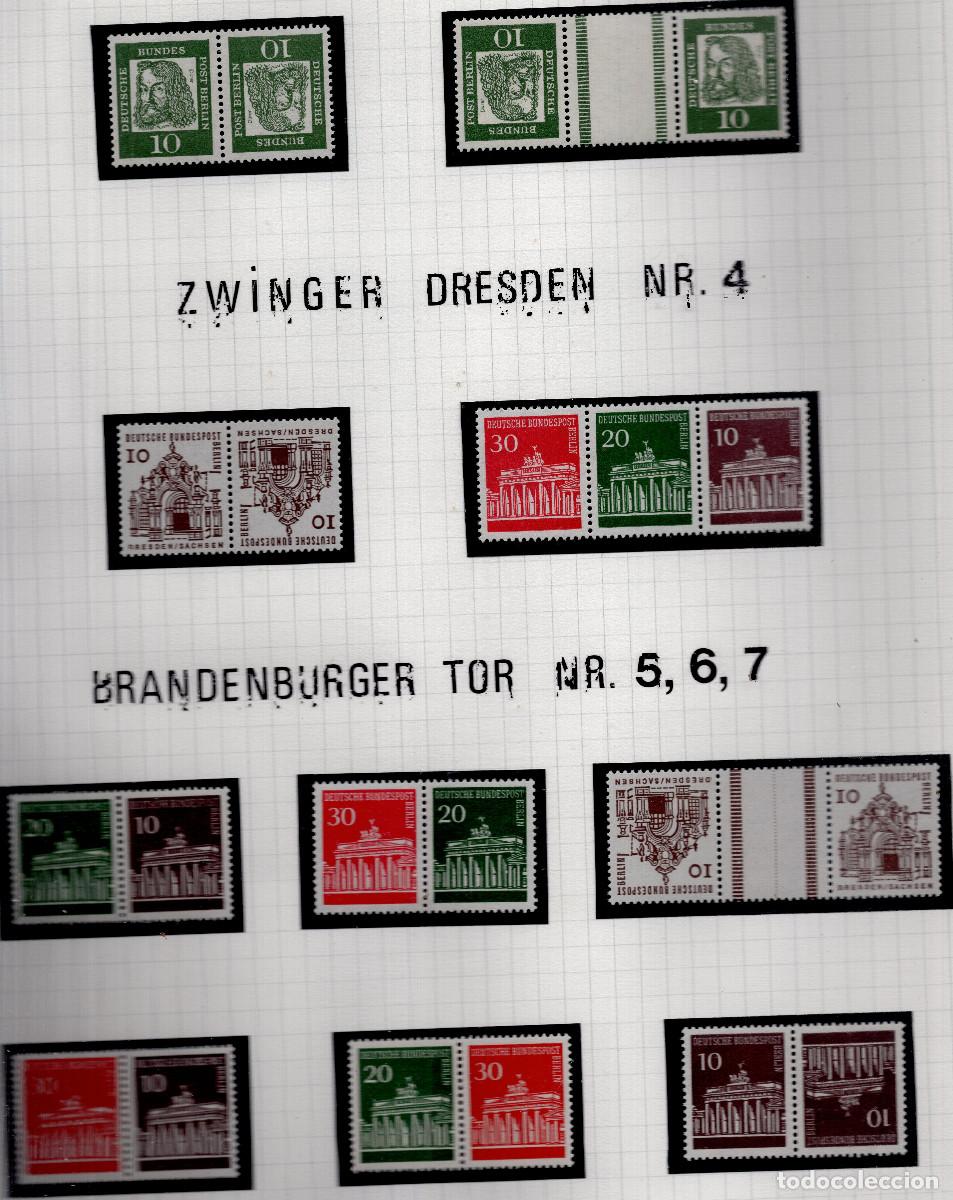 Sellos: BERLIN 1962-1970 STAMP MICHEL DE-BE KZ1-KZ2b+K3-K5+W41+W43-W45