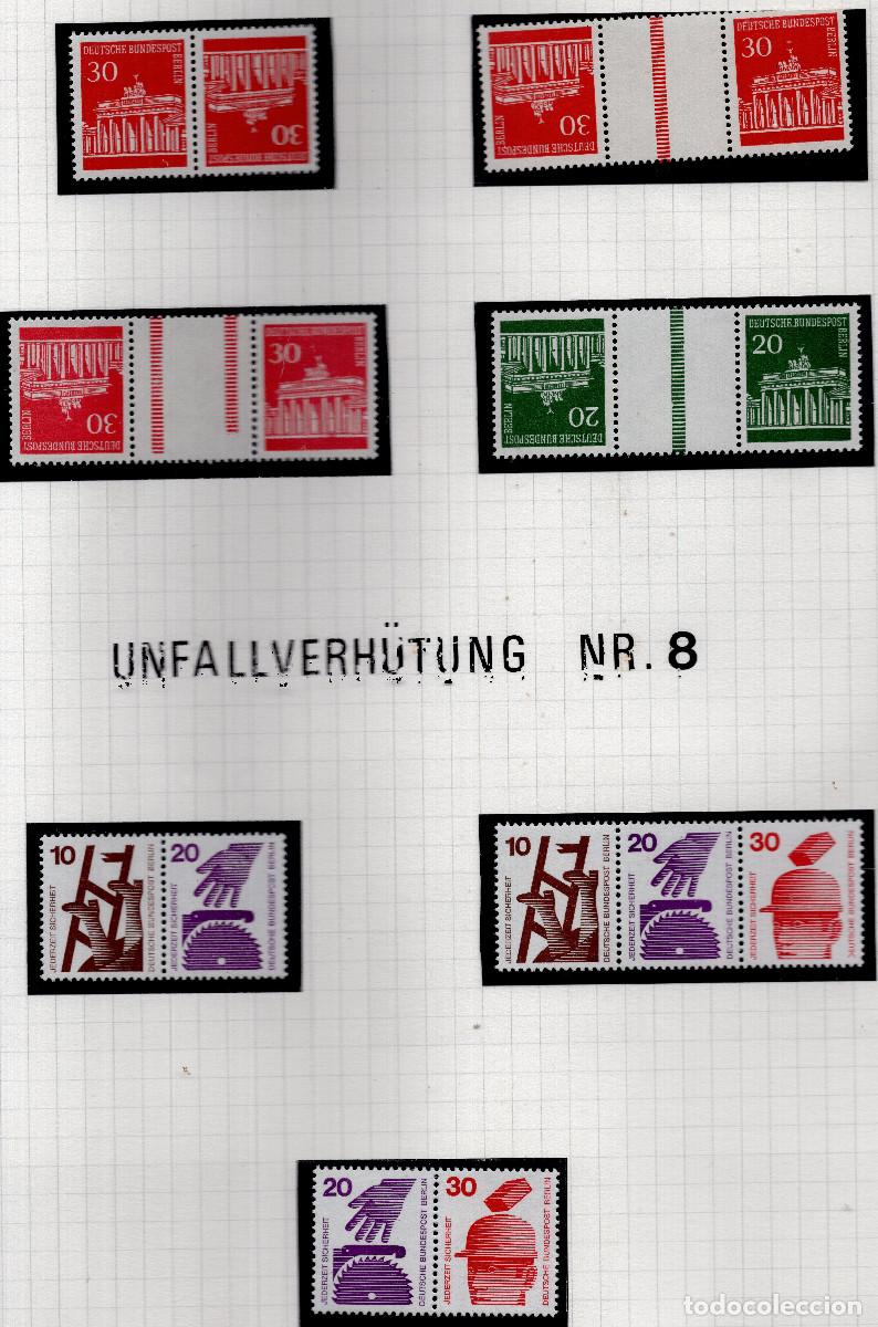 Sellos: BERLIN 1974 STAMP MICHEL DE-BE KZ3A+KZ3B+K6+K4+W46W49