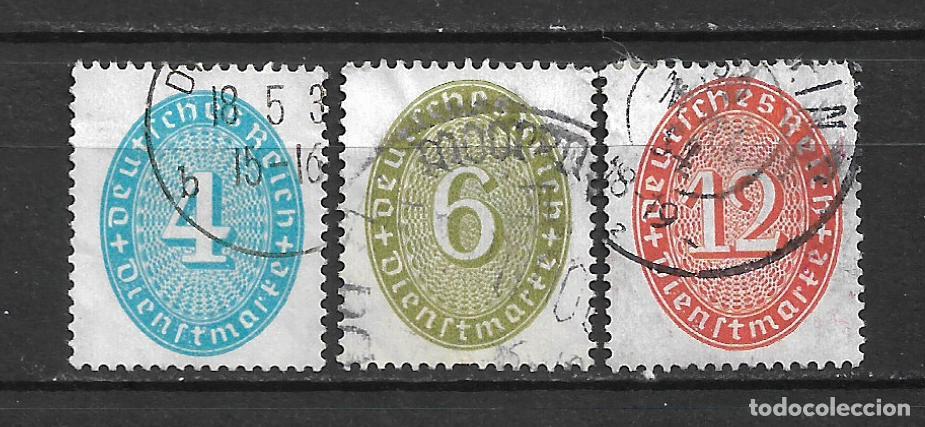 Sellos: alemania reich dienstmarken 1931-32 michel 127/129 usado 3.60&euro; - 11/1
