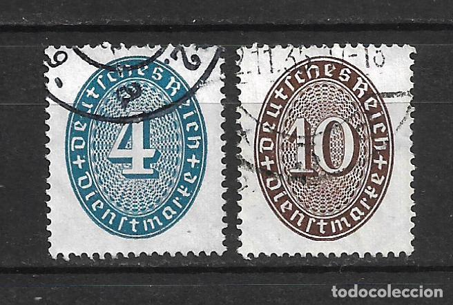 Sellos: alemania reich dienstmarken 1933 michel 130/131 usado 30&euro; - 11/1