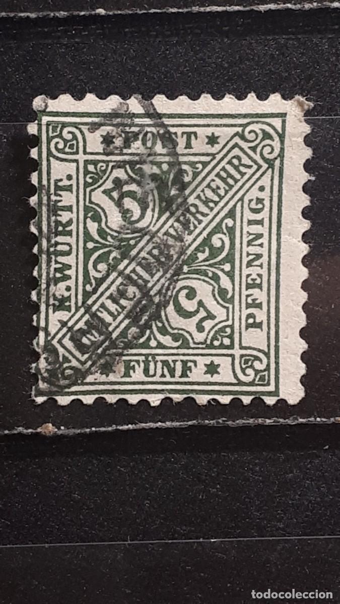 Sellos: WURTEMBERG. ALEMANIA. A&Ntilde;O 1890. &deg;. YVERT servicios 17