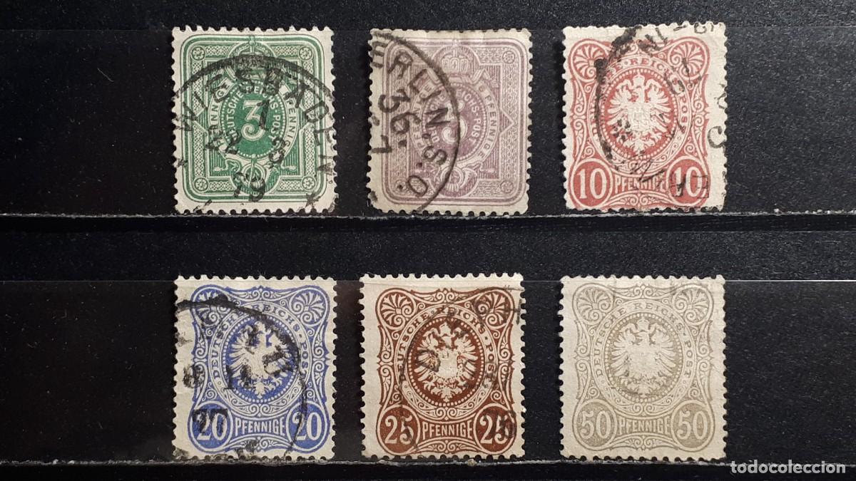 Sellos: ALEMANIA. A&Ntilde;O 1875-7. &deg;. YVERT 30/5