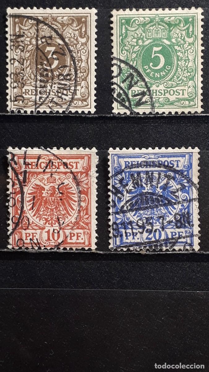 Sellos: ALEMANIA. A&Ntilde;O 1889-1900. &deg;. YVERT 45/8