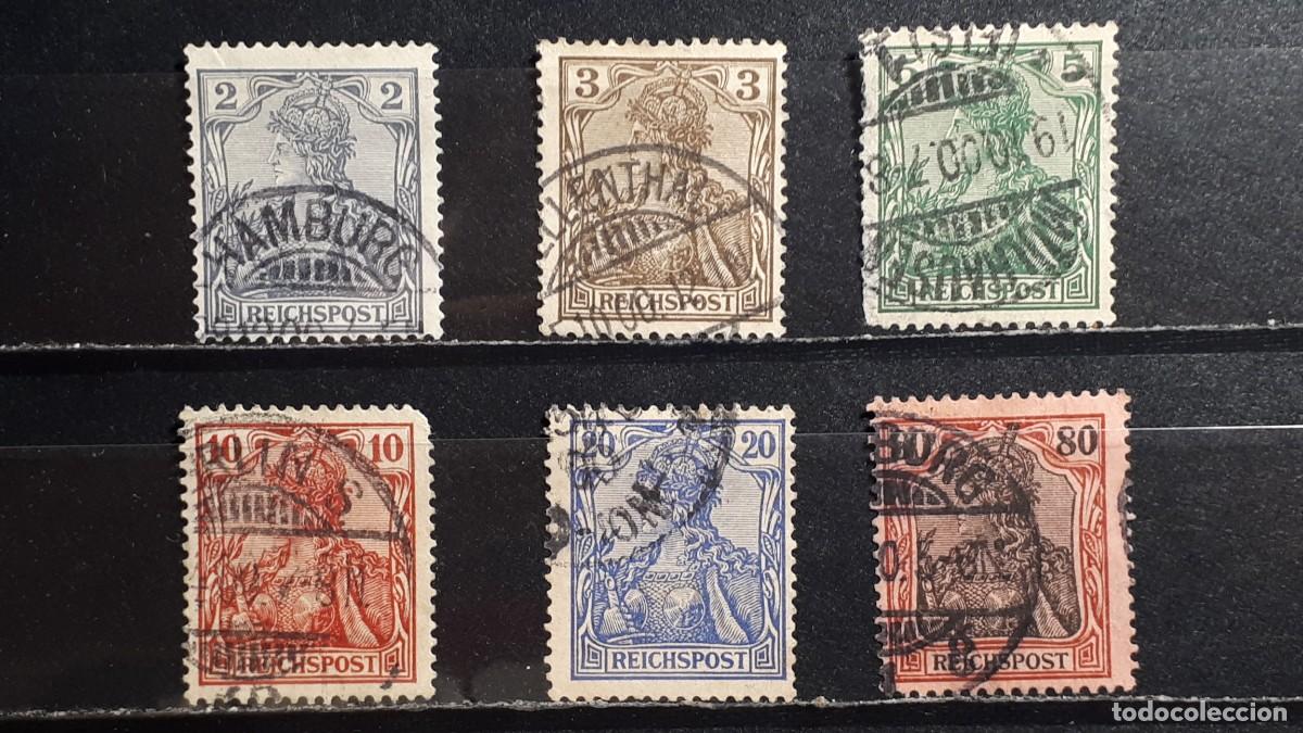 Sellos: ALEMANIA. A&Ntilde;O 1900. &deg;. YVERT 51/5, 60.
