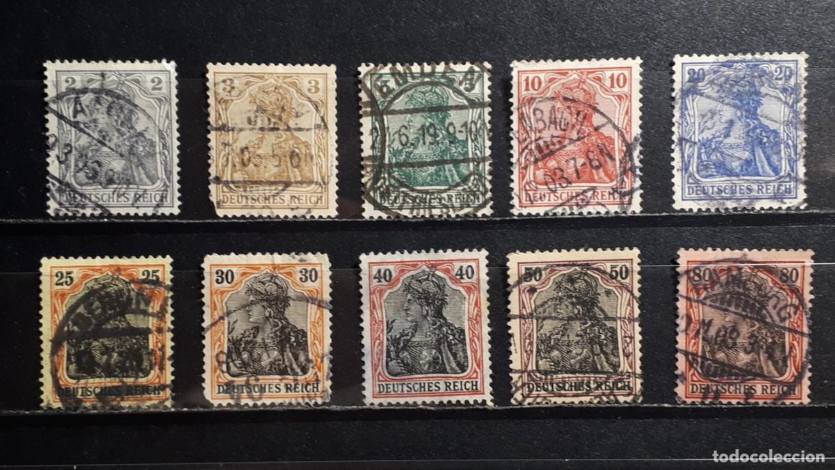 Sellos: ALEMANIA. A&Ntilde;O 1902-4. &deg;. YVERT 66/75