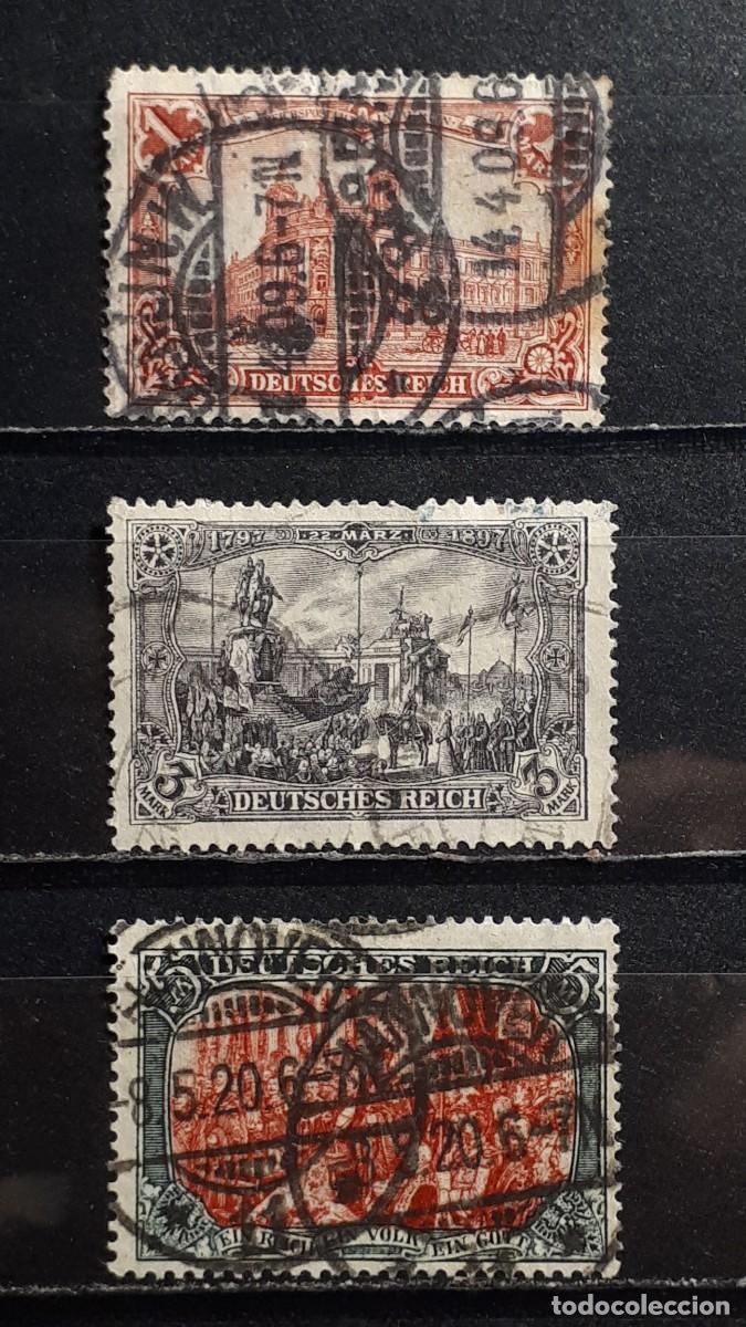 Sellos: ALEMANIA. A&Ntilde;O 1902. &deg;. YVERT 76, 79, 80.