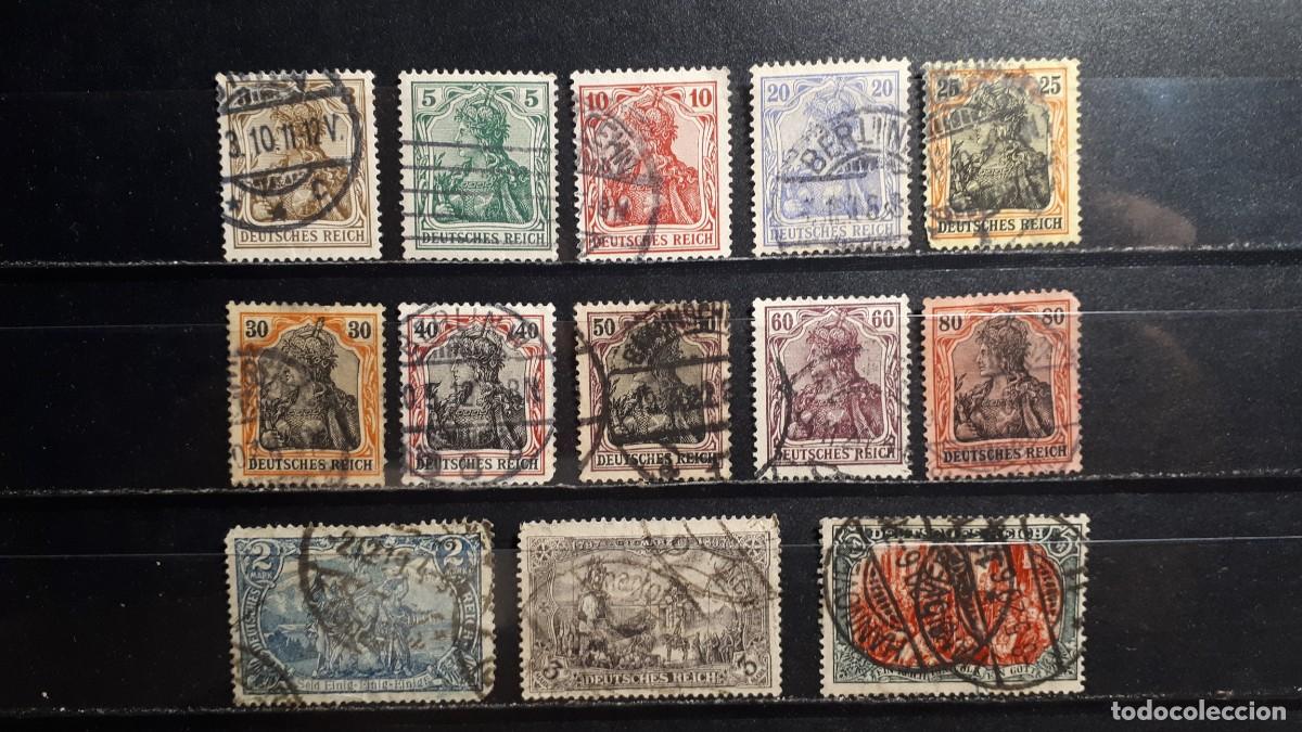 Sellos: ALEMANIA. A&Ntilde;O 1905-12. &deg;. YVERT 82/95, falta 81, 92.