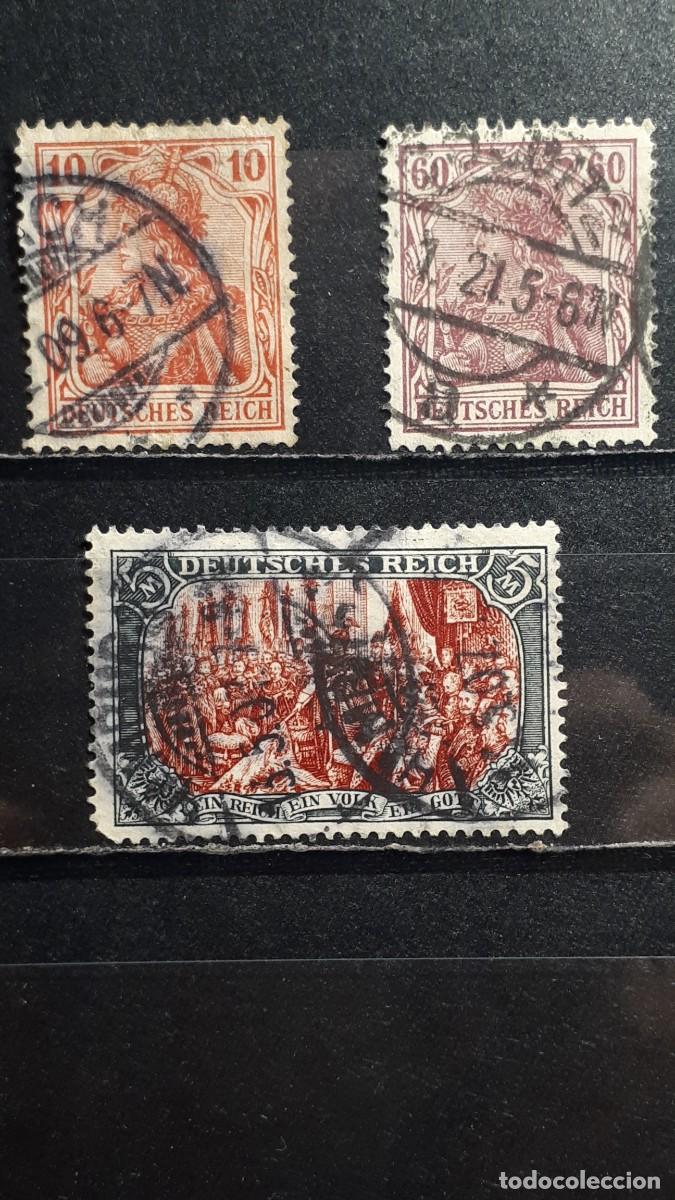 Sellos: ALEMANIA. A&Ntilde;O 1905-12. &deg;. YVERT 84, 90, 95.