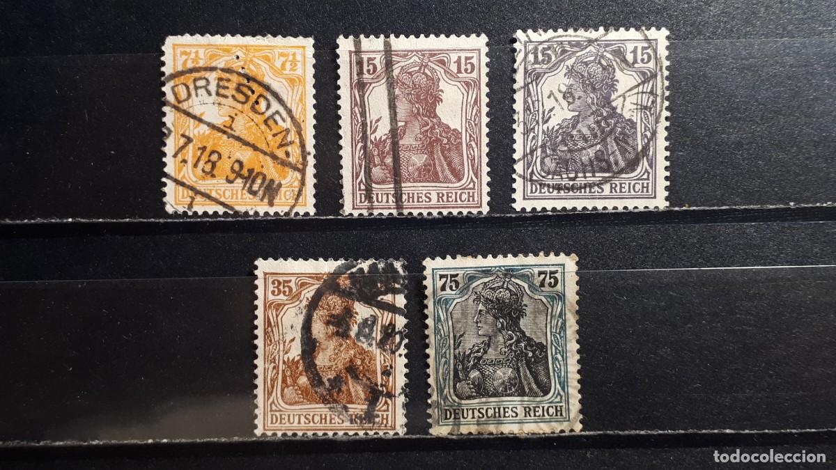 Sellos: ALEMANIA. A&Ntilde;O 1916-19 &deg;. YVERT 96/103, falta 96/7, 99