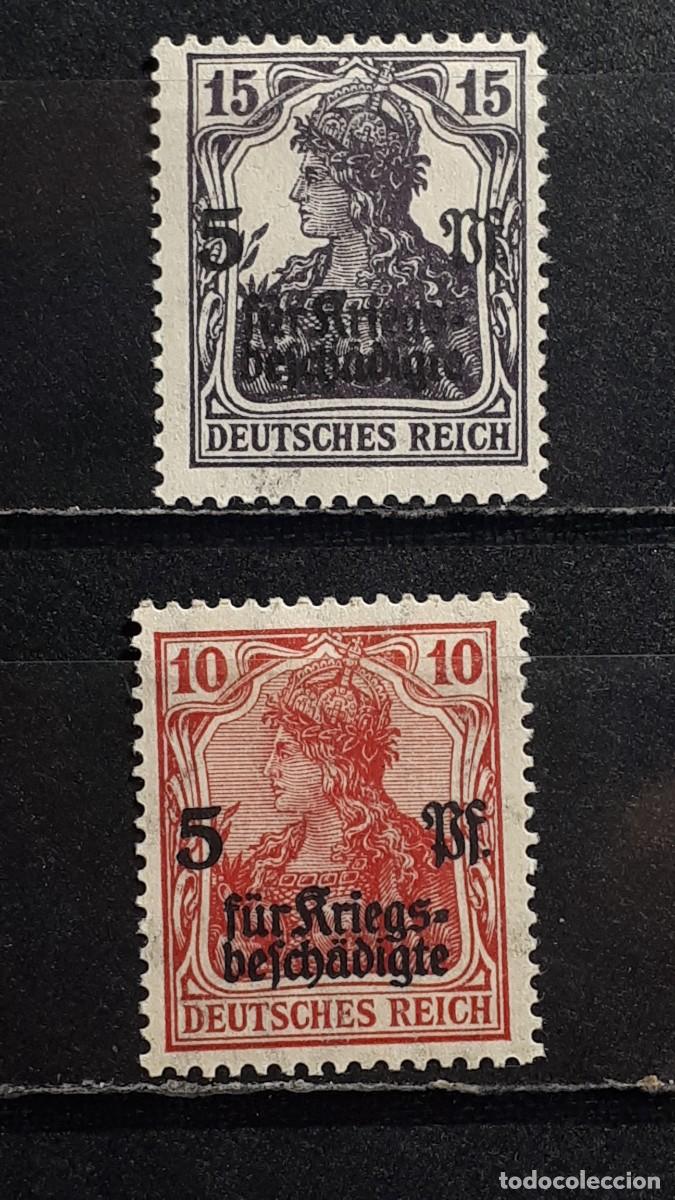 Sellos: ALEMANIA. A&Ntilde;O 1919. * YVERT 104/5