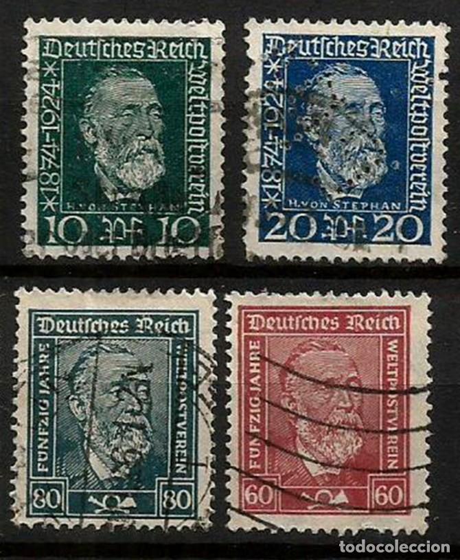 Sellos: ALEMANIA IMPERIO 1924 - HEINRICH VON STEPHAN - 2 SERIES COMPLETAS USADAS