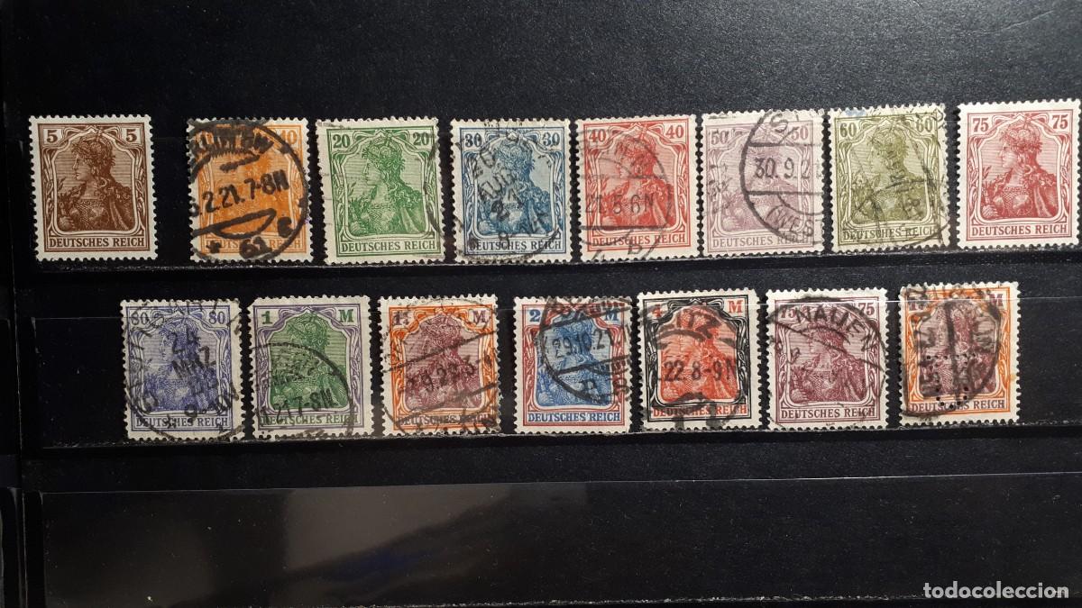 Sellos: ALEMANIA. A&Ntilde;O 1920. &deg;. YVERT 119/33. Cpta.