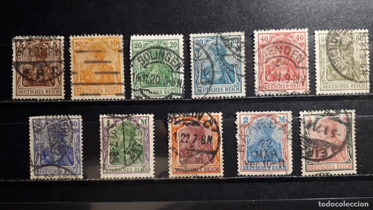 Sellos: ALEMANIA. A&Ntilde;O 1920. &deg;. YVERT 119/23, 125, 127/31.