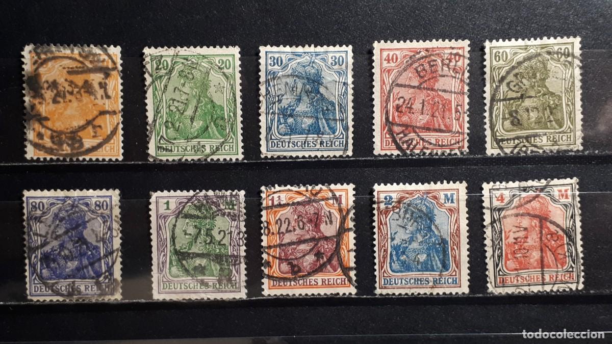 Sellos: ALEMANIA. A&Ntilde;O 1920. &deg;. YVERT 119/23, 125, 127/31.