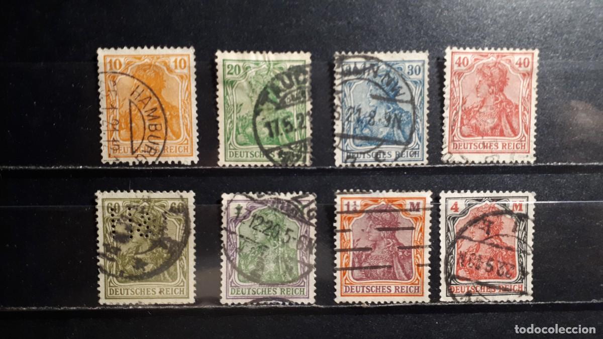 Sellos: ALEMANIA. A&Ntilde;O 1920. &deg;. YVERT 120/3, 125, 128/9, 131