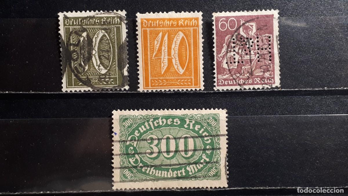 Sellos: ALEMANIA. A&Ntilde;O 1921. &deg;/* YVERT 139, 143, 145, 157
