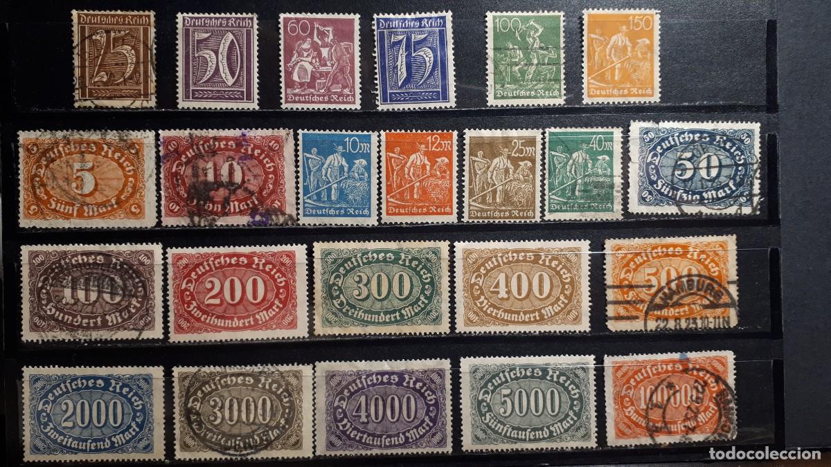 Sellos: ALEMANIA. A&Ntilde;O 1922. &deg;/*. YVERT 160/192. Falta 160/2, 164/5, 169, 171, 173, 178, 187.