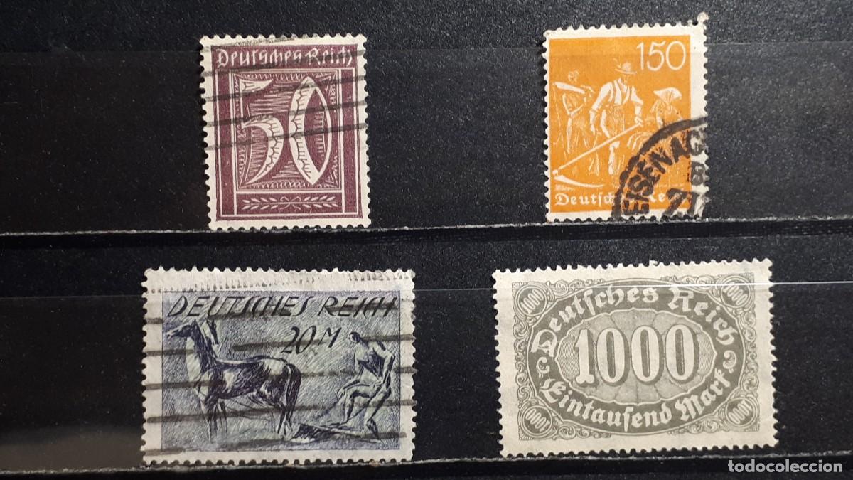 Sellos: ALEMANIA. A&Ntilde;O 1922. &deg;/*. YVERT 166, 172, 178, 187
