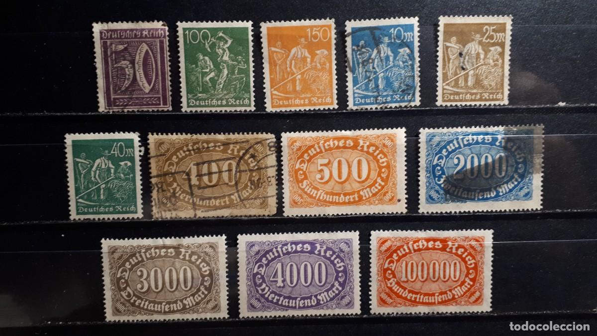 Sellos: ALEMANIA. A&Ntilde;O 1922. &deg;/*. YVERT 166, 166, 170, 172, 176, 179, 180, 185, 186, 188/90, 192.