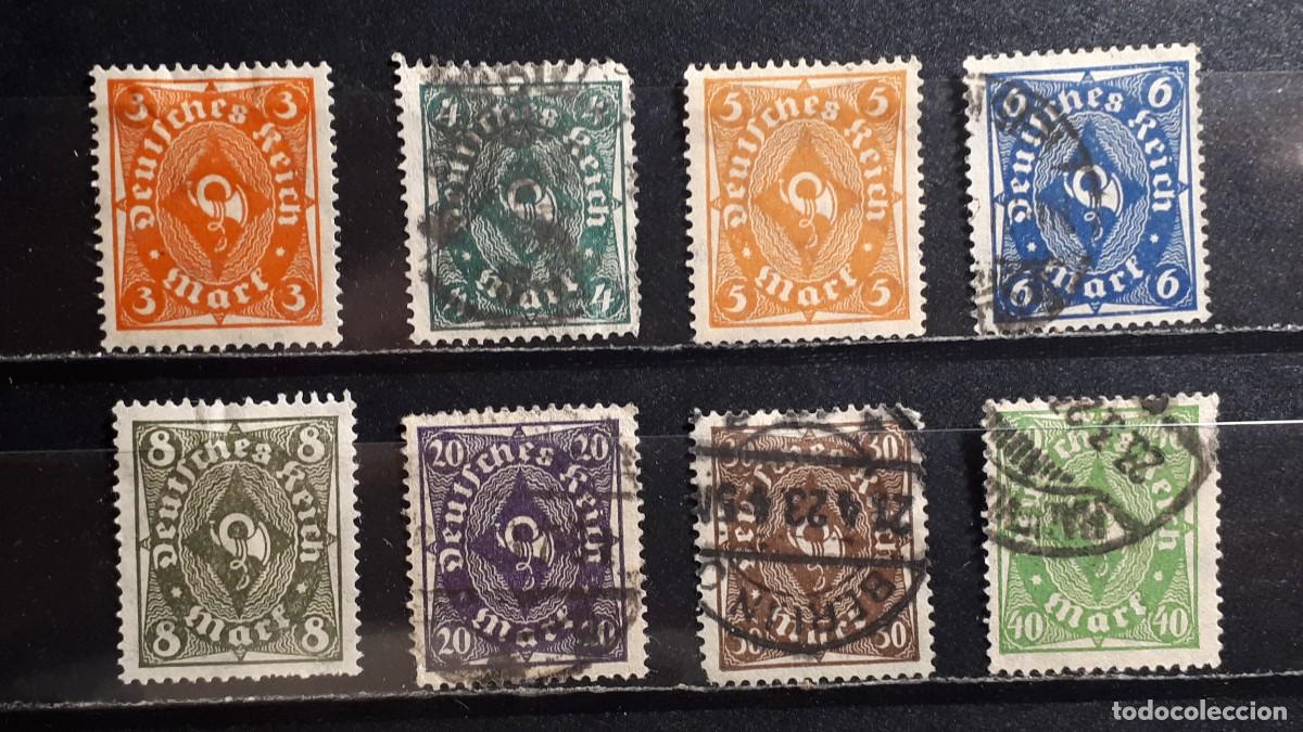 Sellos: ALEMANIA. A&Ntilde;O 1922-3, &deg;/* YVERT 206/10, 211A/13