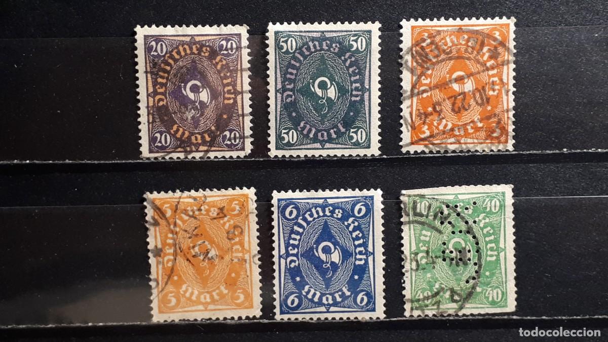 Sellos: ALEMANIA. A&Ntilde;O 1922-3, &deg;/(*) YVERT 291, 203, 206, 208, 209, 213