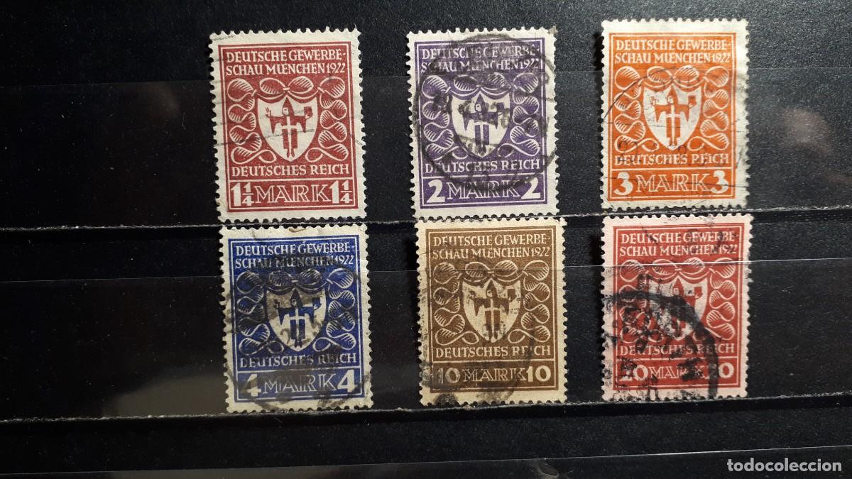 Sellos: ALEMANIA. A&Ntilde;O 1922-3, &deg;. YVERT 214/9