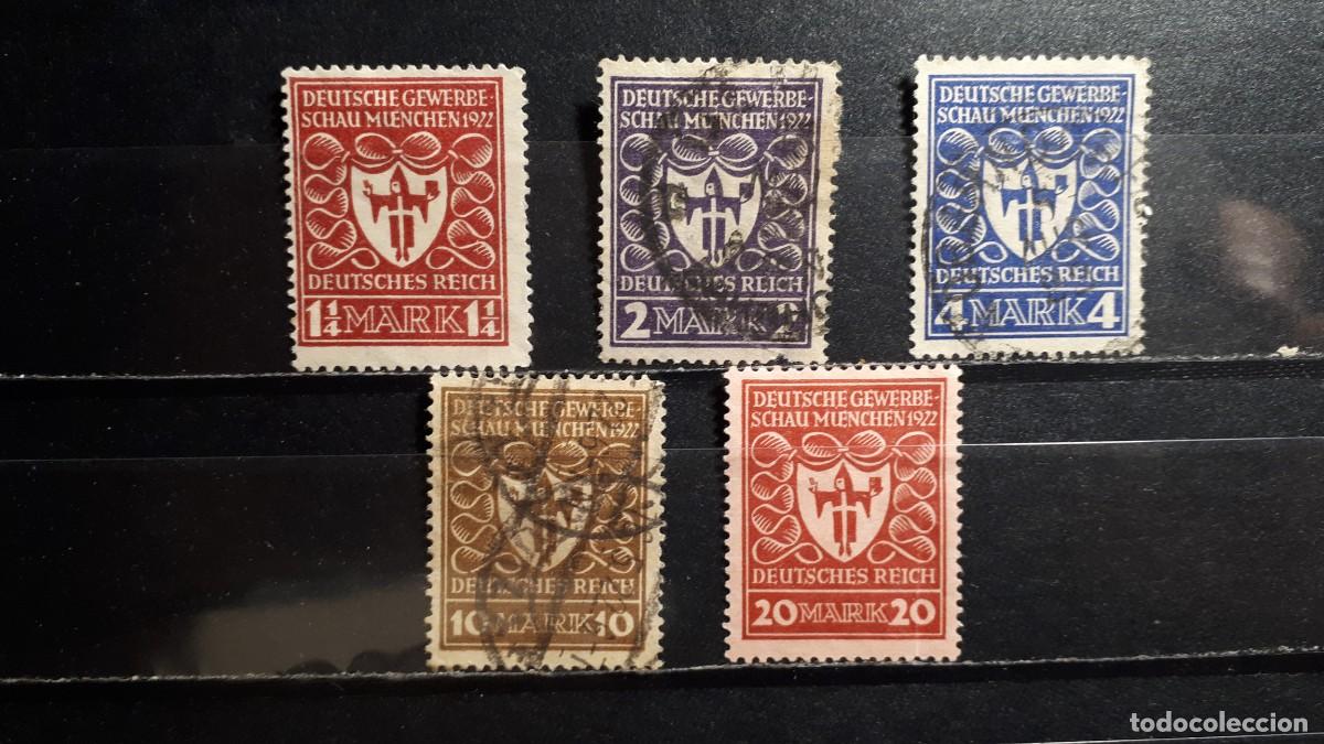 Sellos: ALEMANIA. A&Ntilde;O 1922, &deg;. YVERT 214/19. Falta 216.