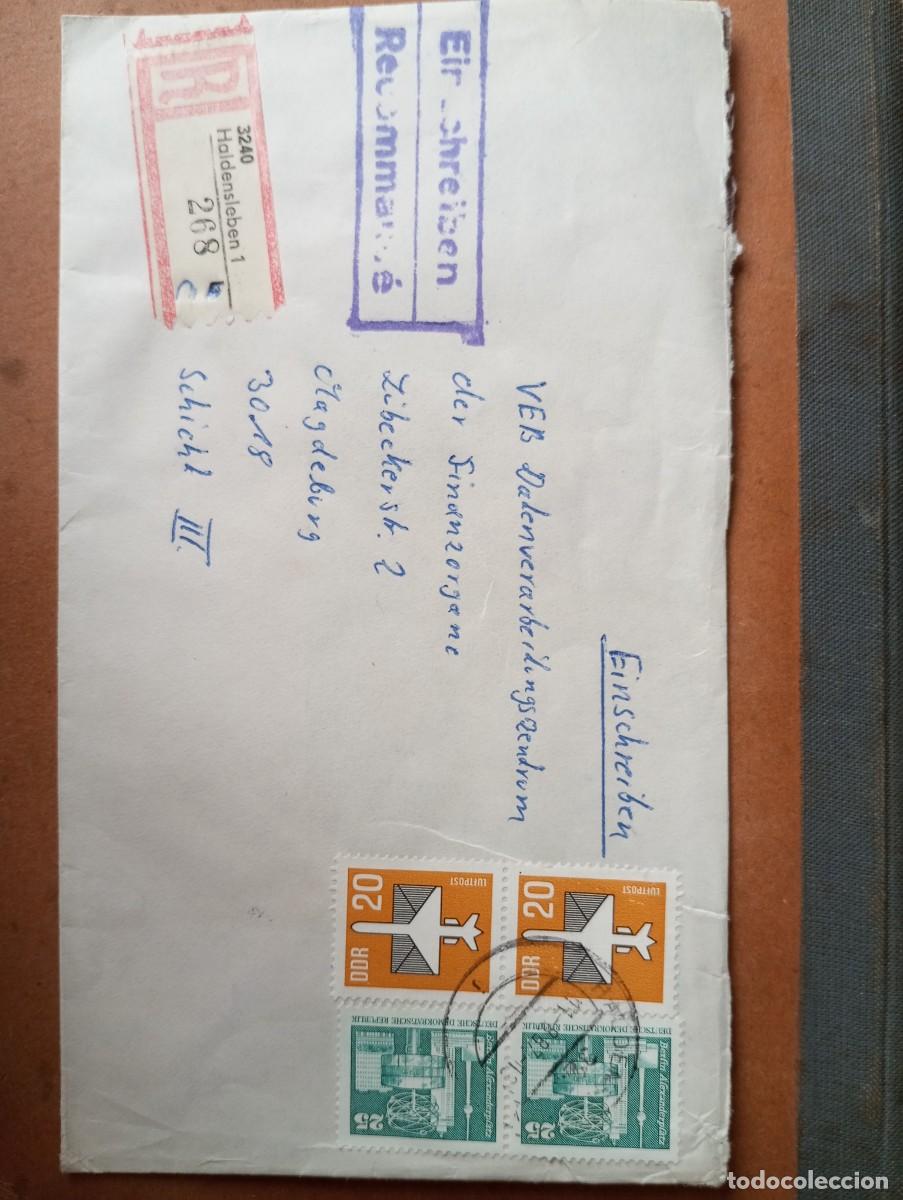 Sellos: ALEMANIA, RDA, 1987, CERTIFICADO DE HALDENSLEBEN,