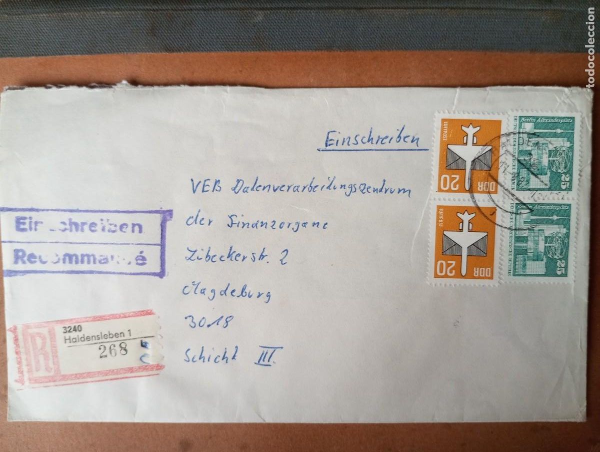 Briefmarken: ALEMANIA, RDA, 1987, CERTIFICADO DE HALDENSLEBEN,