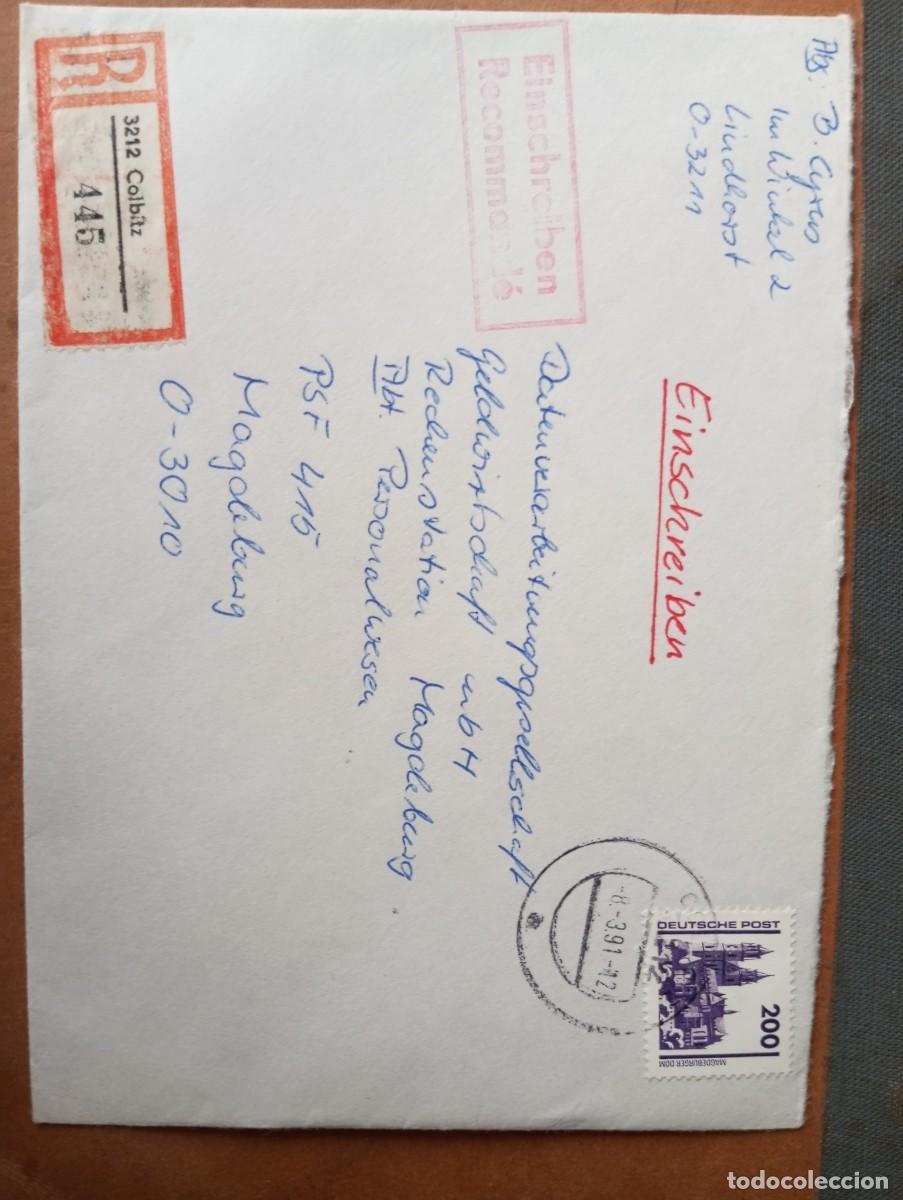 Sellos: ALEMANIA, RDA, 1991 CERTIFICADO DE COLBITZ,