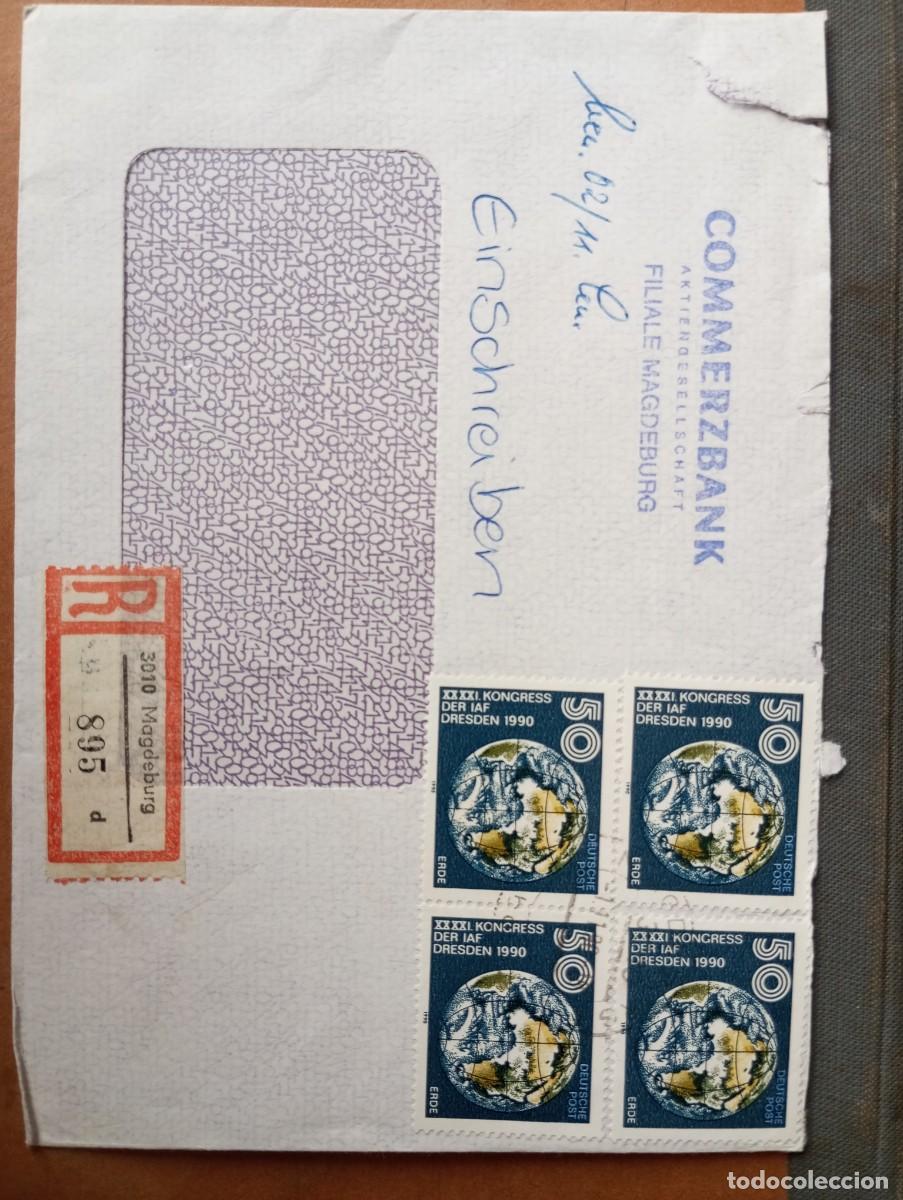 Sellos: ALEMANIA, RDA, 1990 CERTIFICADO DE MAGDEBURG