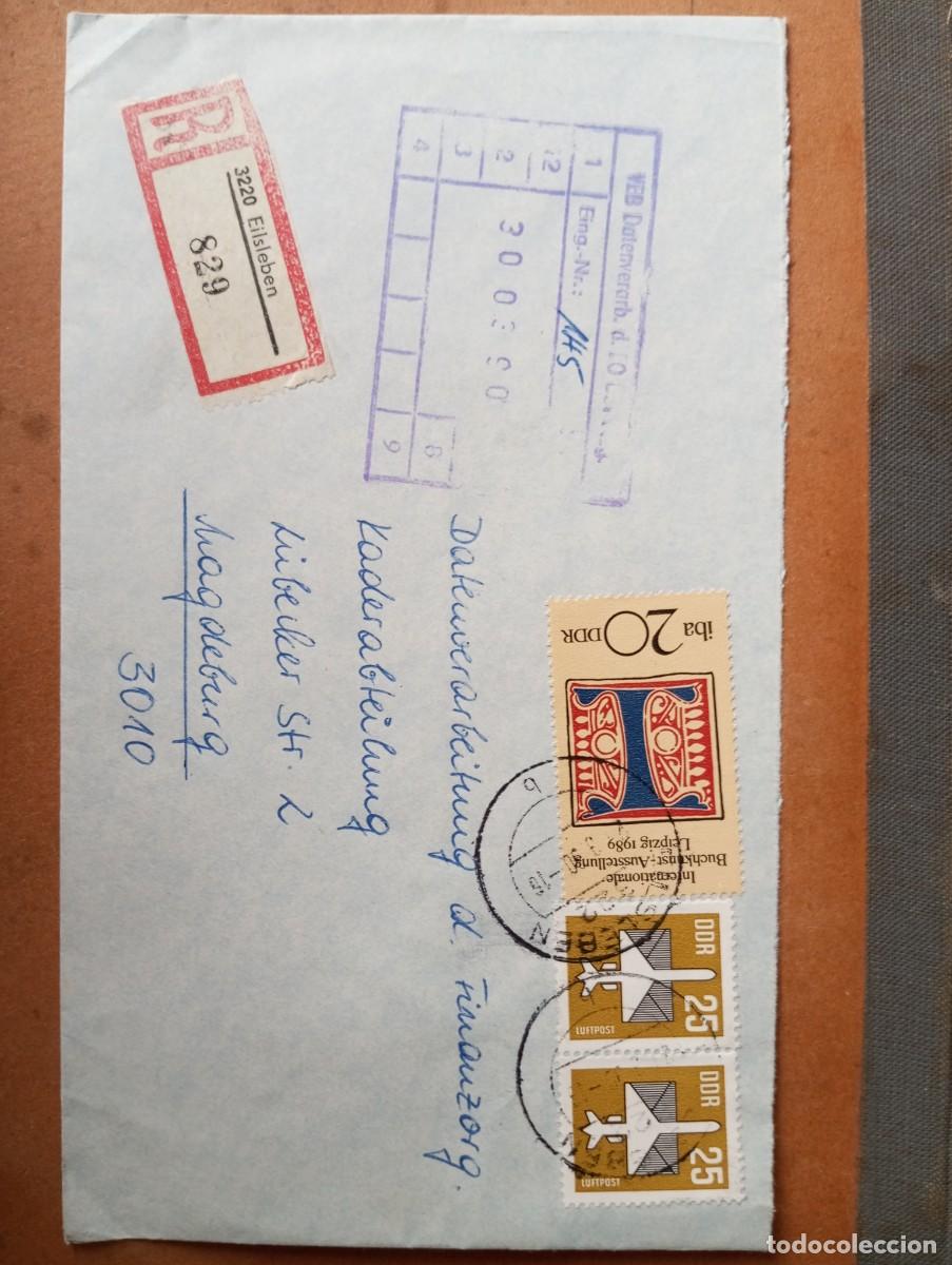 Sellos: ALEMANIA, RDA, 1990 CERTIFICADO DE EISLEBEN