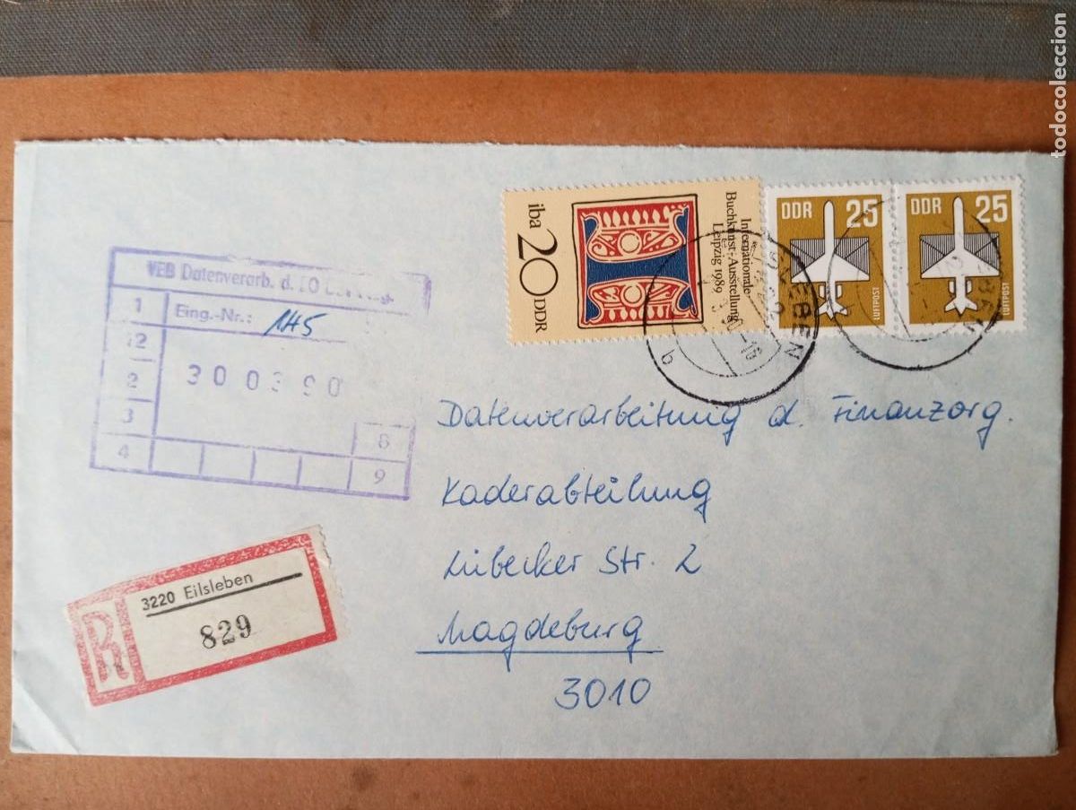 Sellos: ALEMANIA, RDA, 1990 CERTIFICADO DE EISLEBEN - Foto 1